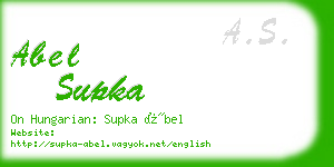 abel supka business card